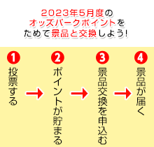 2023年5月度のオッズパークポイントをためて景品と交換しよう!